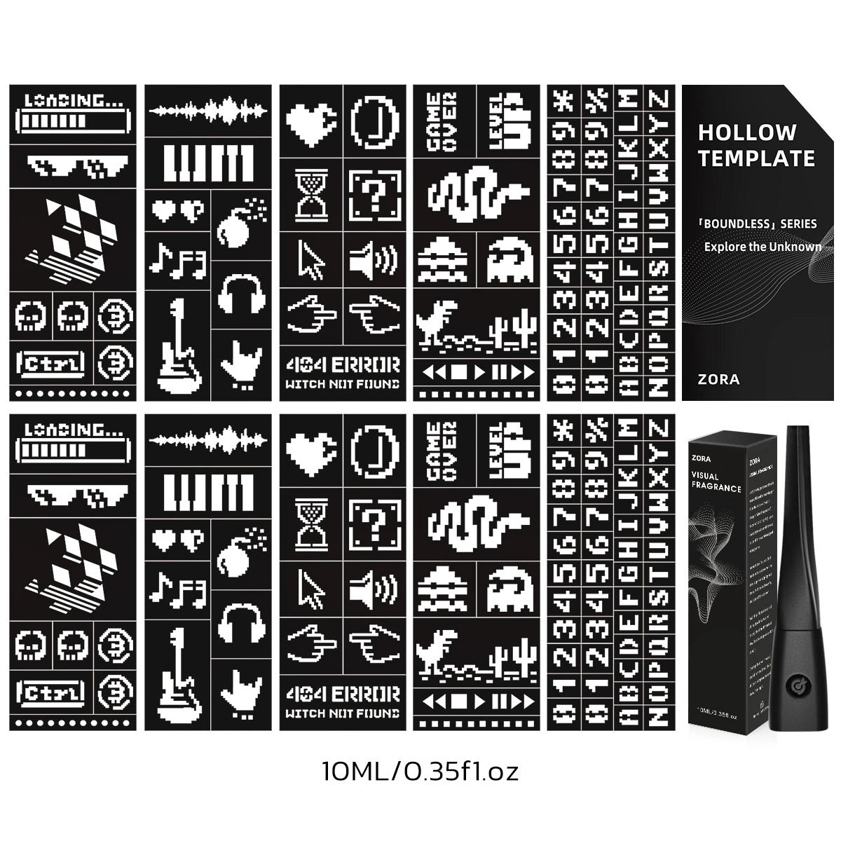 The 'Boundless' design for Halloween Tattoo Perfume, reflecting the limitless and intense character of the fragrance.