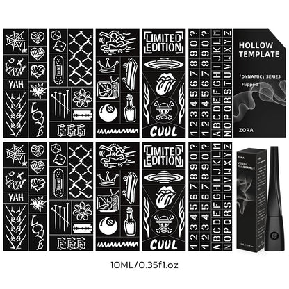 	The 'Dynamic' design for Halloween Tattoo Perfume, representing the potent and captivating sillage of the dark fragrance.