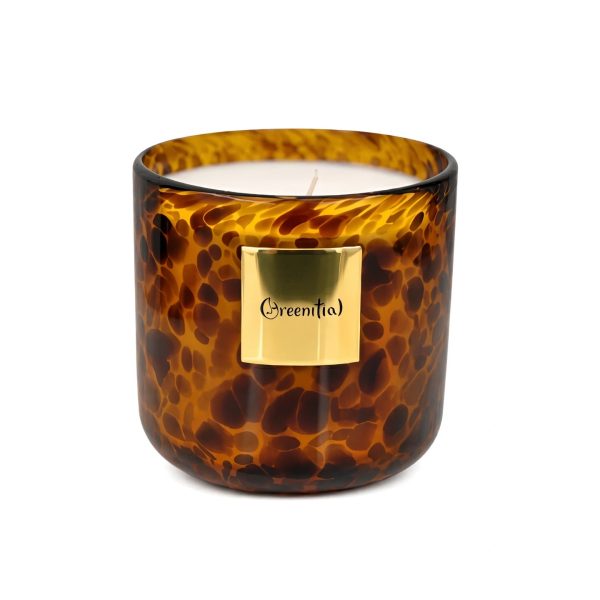 Leopard Glass Candle